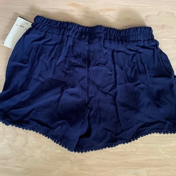 NWT Bepop  dark blue boho pull on shorts size small - Picture 2 of 6
